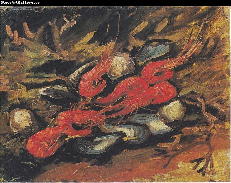 Vincent Van Gogh Still Life with Mussels and Shrimp